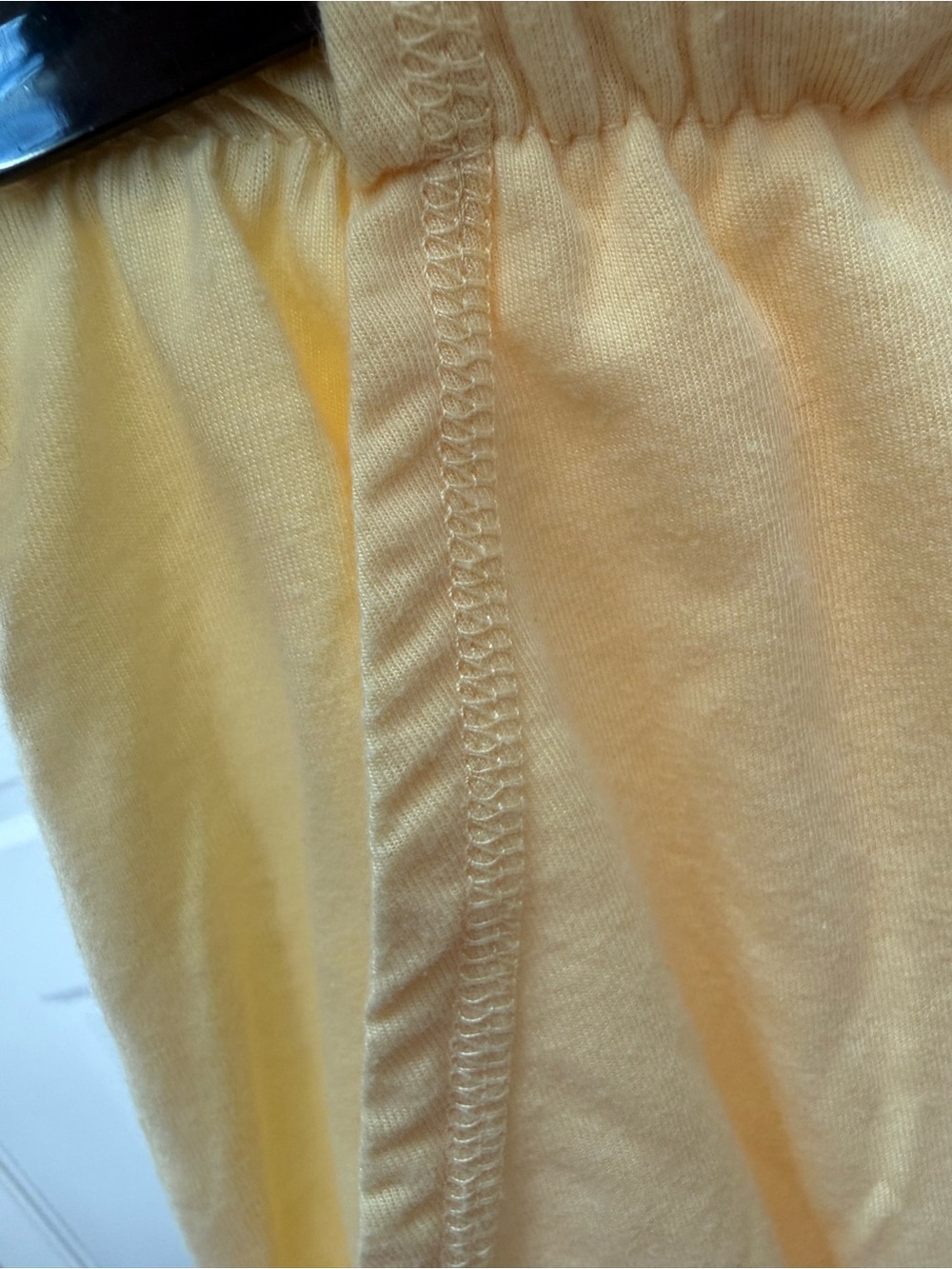 Women’s Lightweight Athletic Shorts - Pale Yellow - Picture 8 of 8